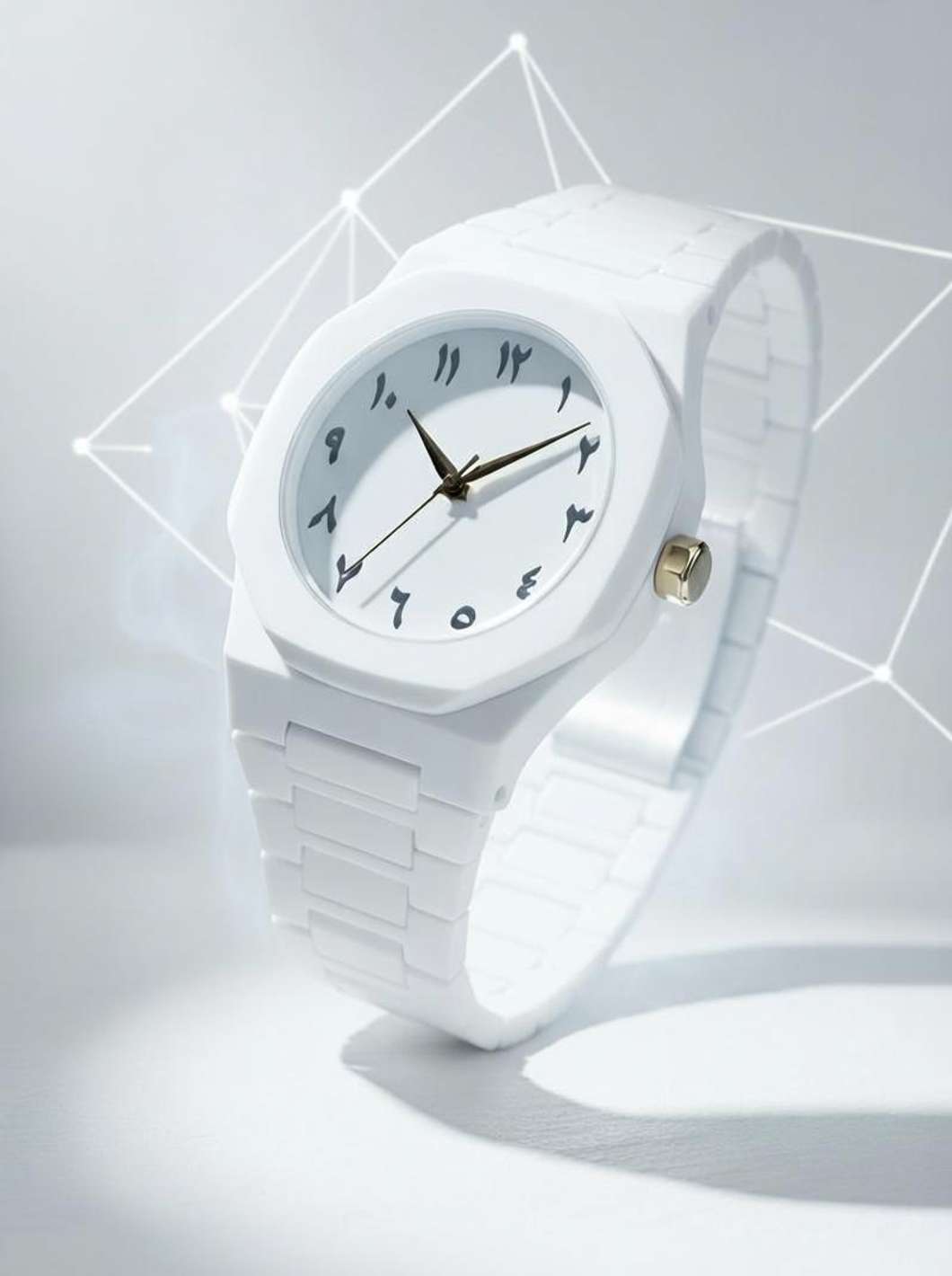 White Arabic Aura Watch – Elegance That Speaks for Itself