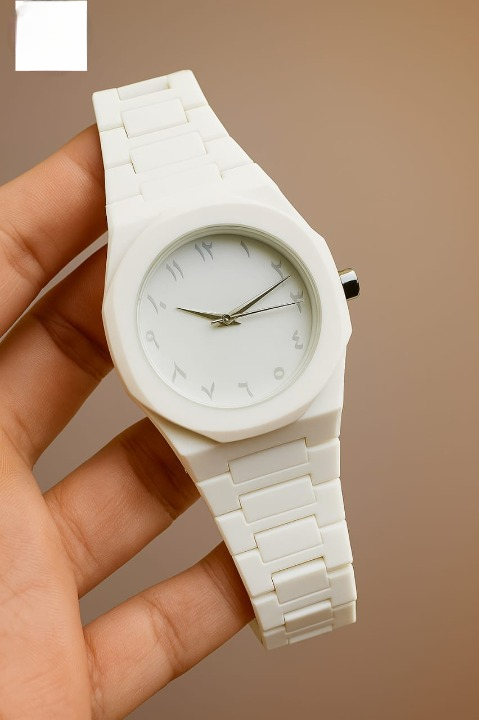 White Arabic Aura Watch – Elegance That Speaks for Itself