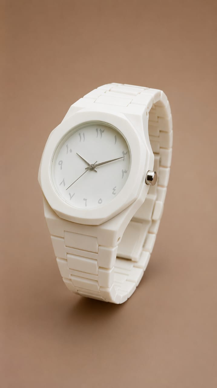 White Arabic Aura Watch – Elegance That Speaks for Itself