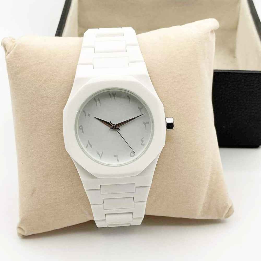 White Arabic Aura Watch – Elegance That Speaks for Itself